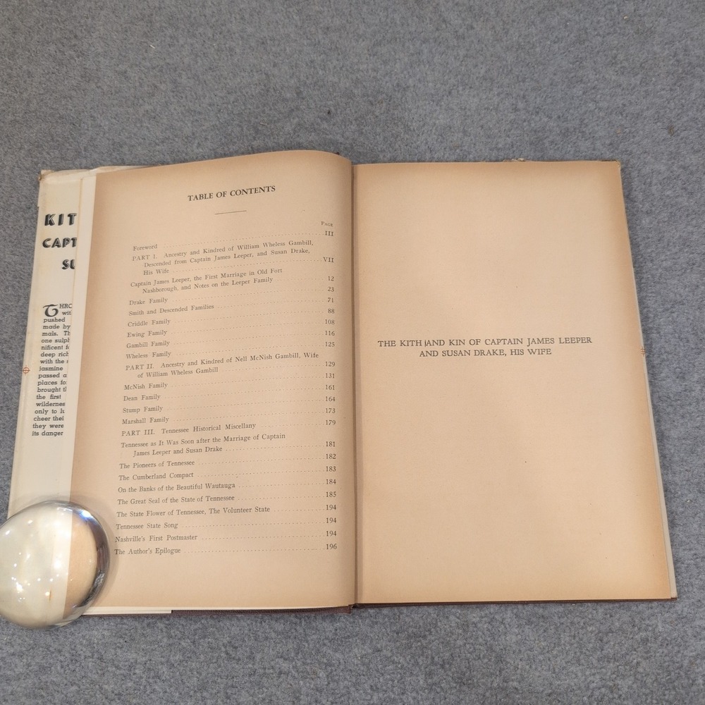 The Kith and Kin of Capt James Leeper and Susan Drake 1946 Genealogy Book - Picture 6 of 6